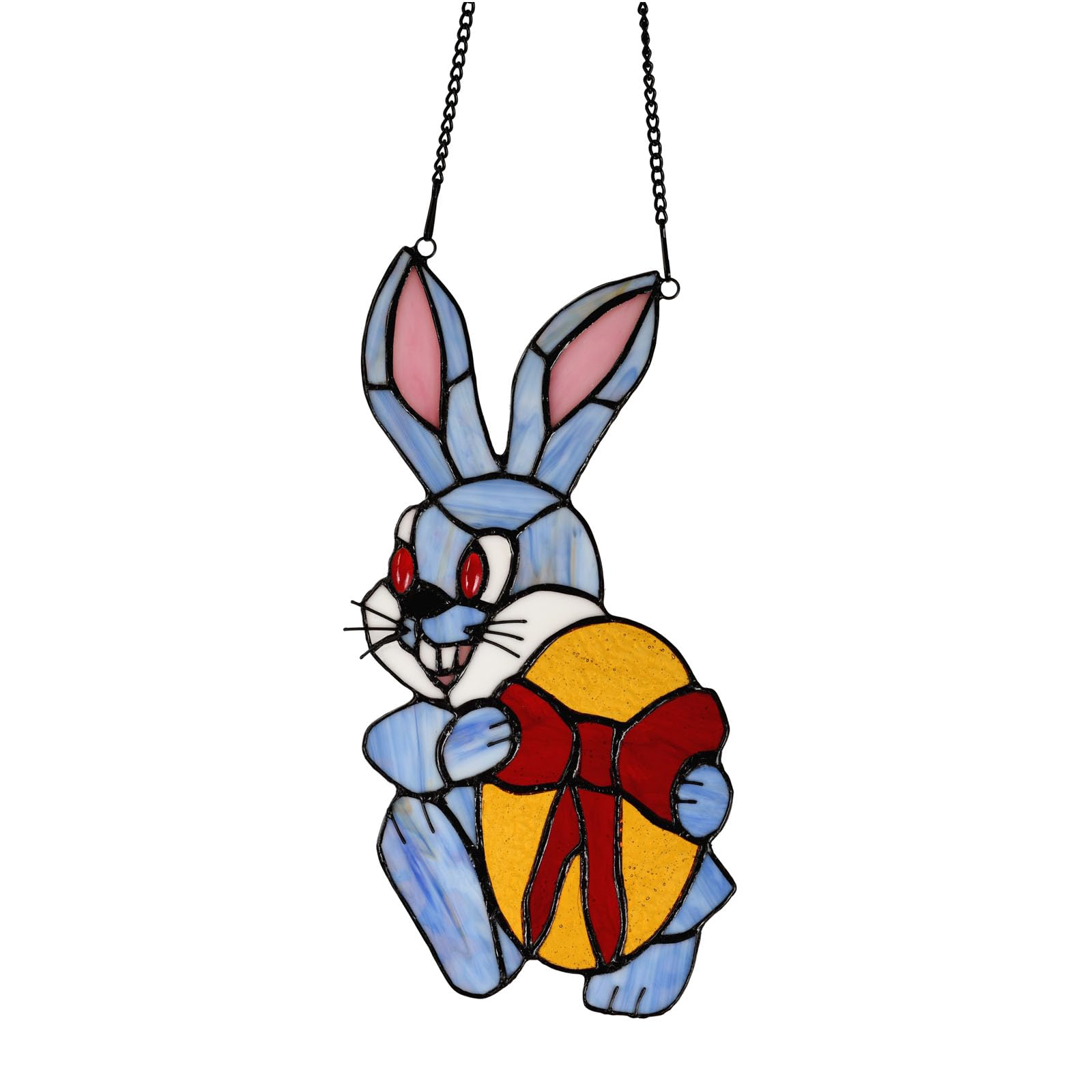 Amazon.com: HomeBeauty PA0019 Rabbit Stained Glass Window Panel